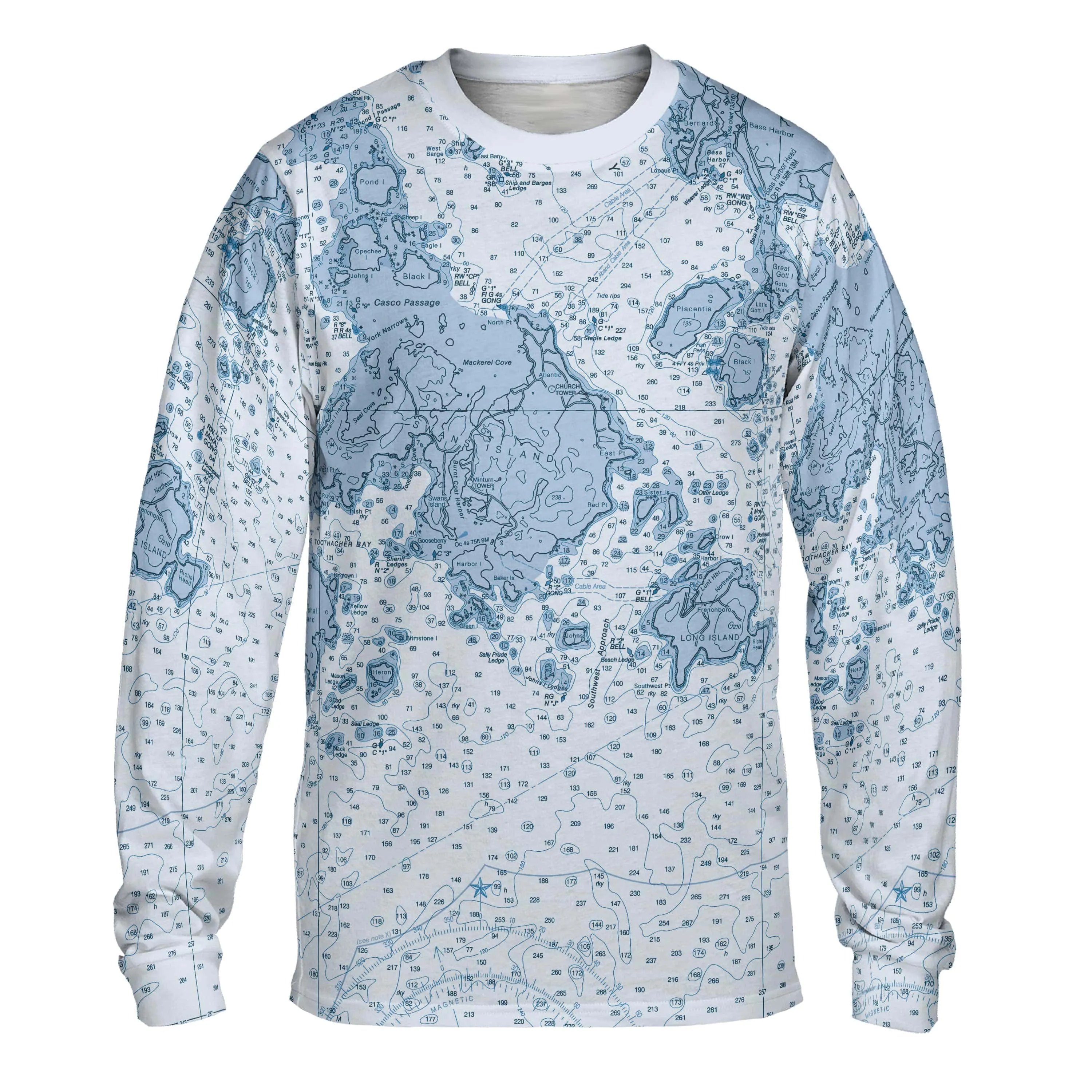 The Swans Island Blue Navigator Long Sleeve Tee