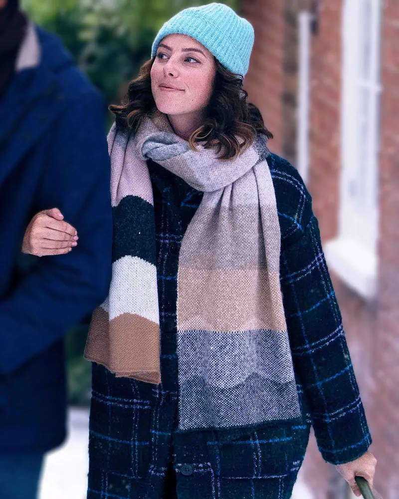 This Is Christmas 2022 Kaya Scodelario Plaid Coat