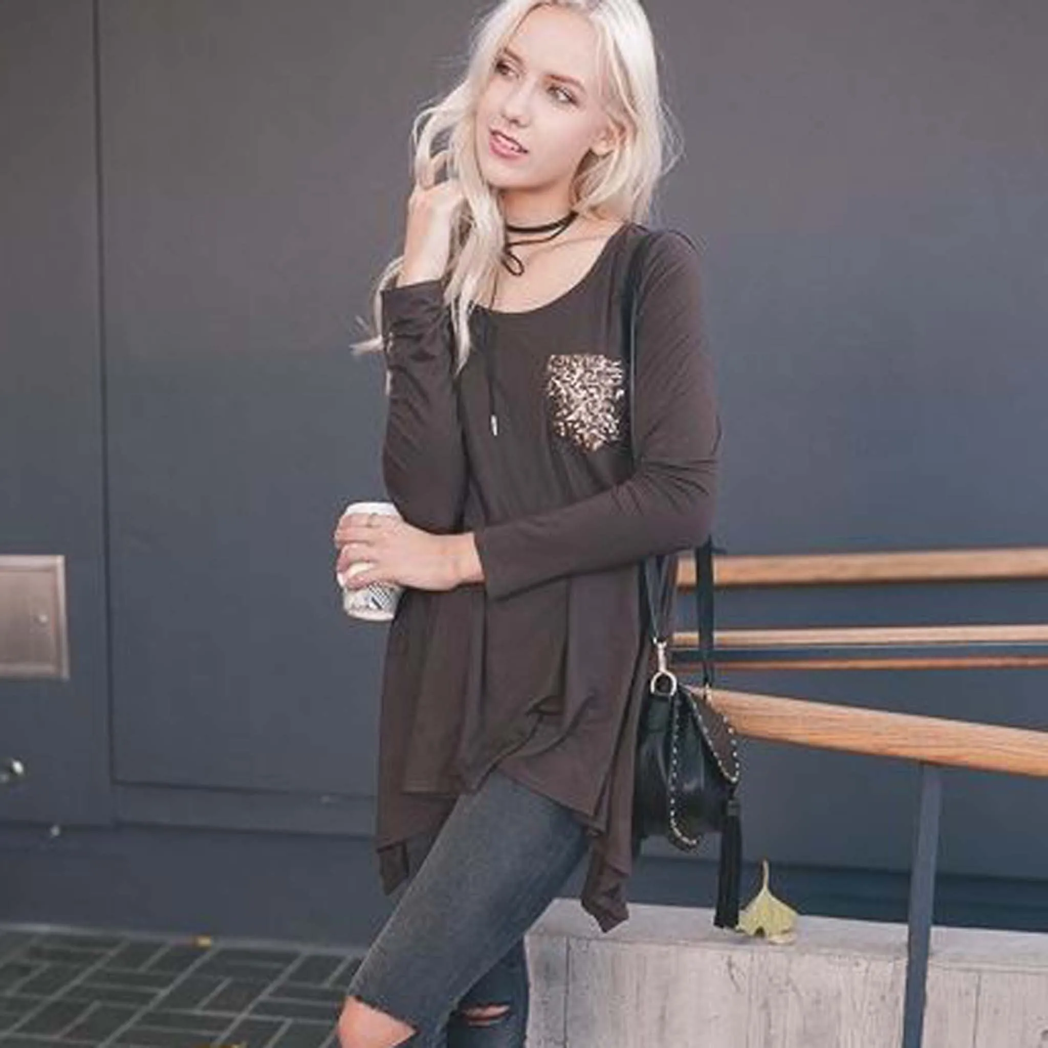 Timber Sequin Tee