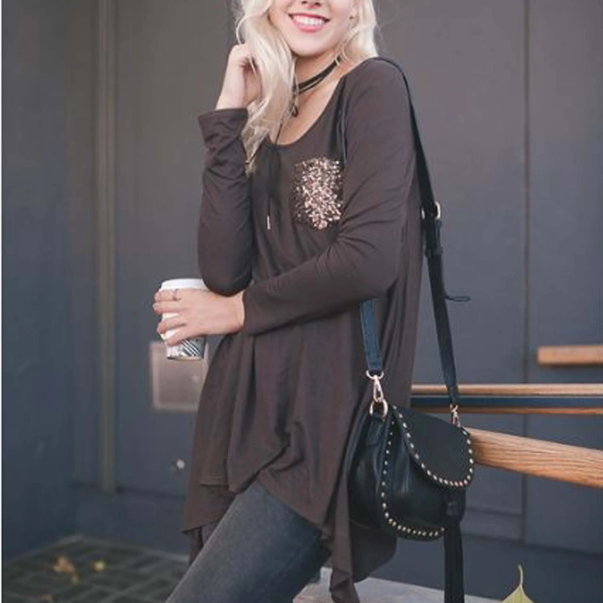 Timber Sequin Tee