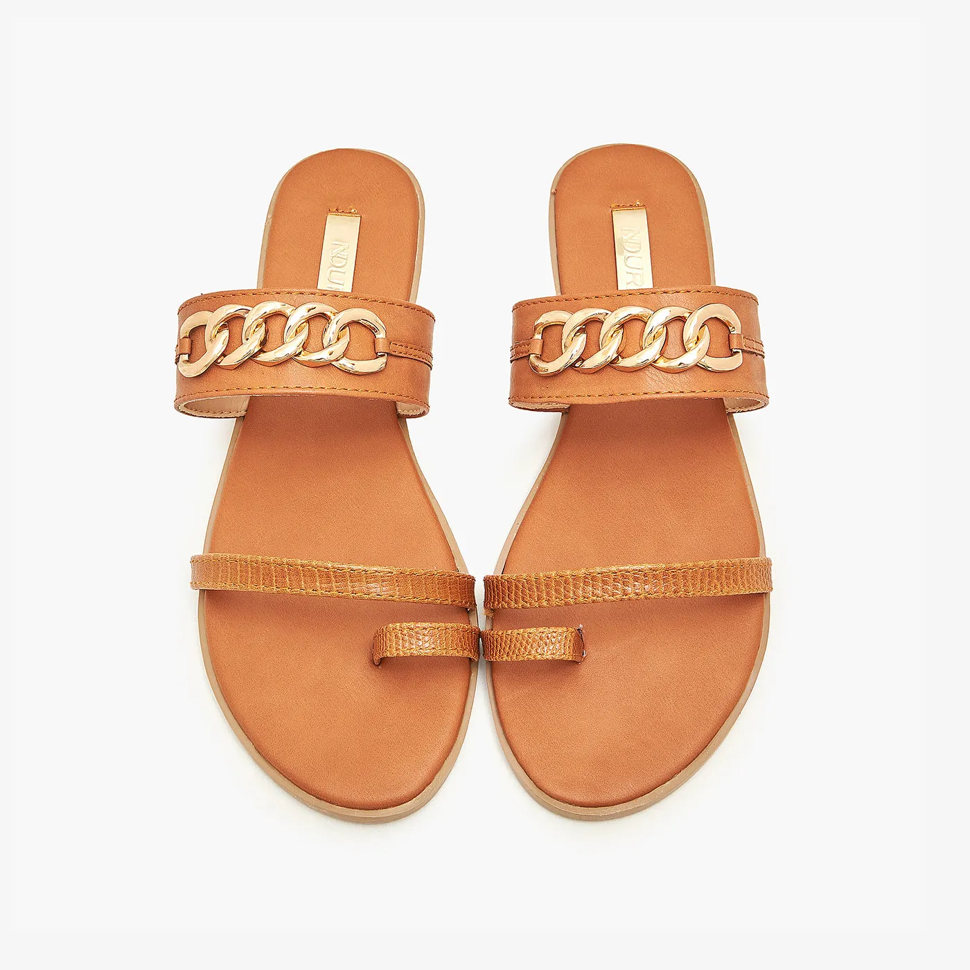 Toe Ring Strappy Slides