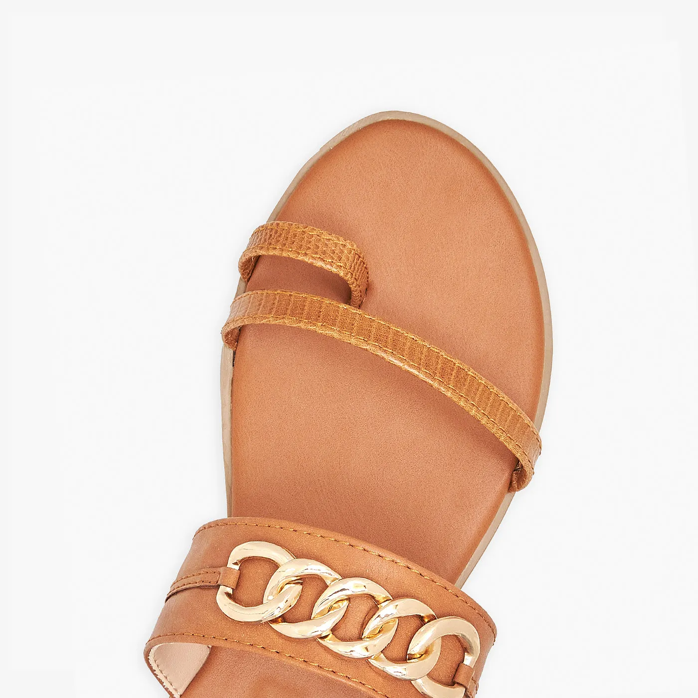 Toe Ring Strappy Slides