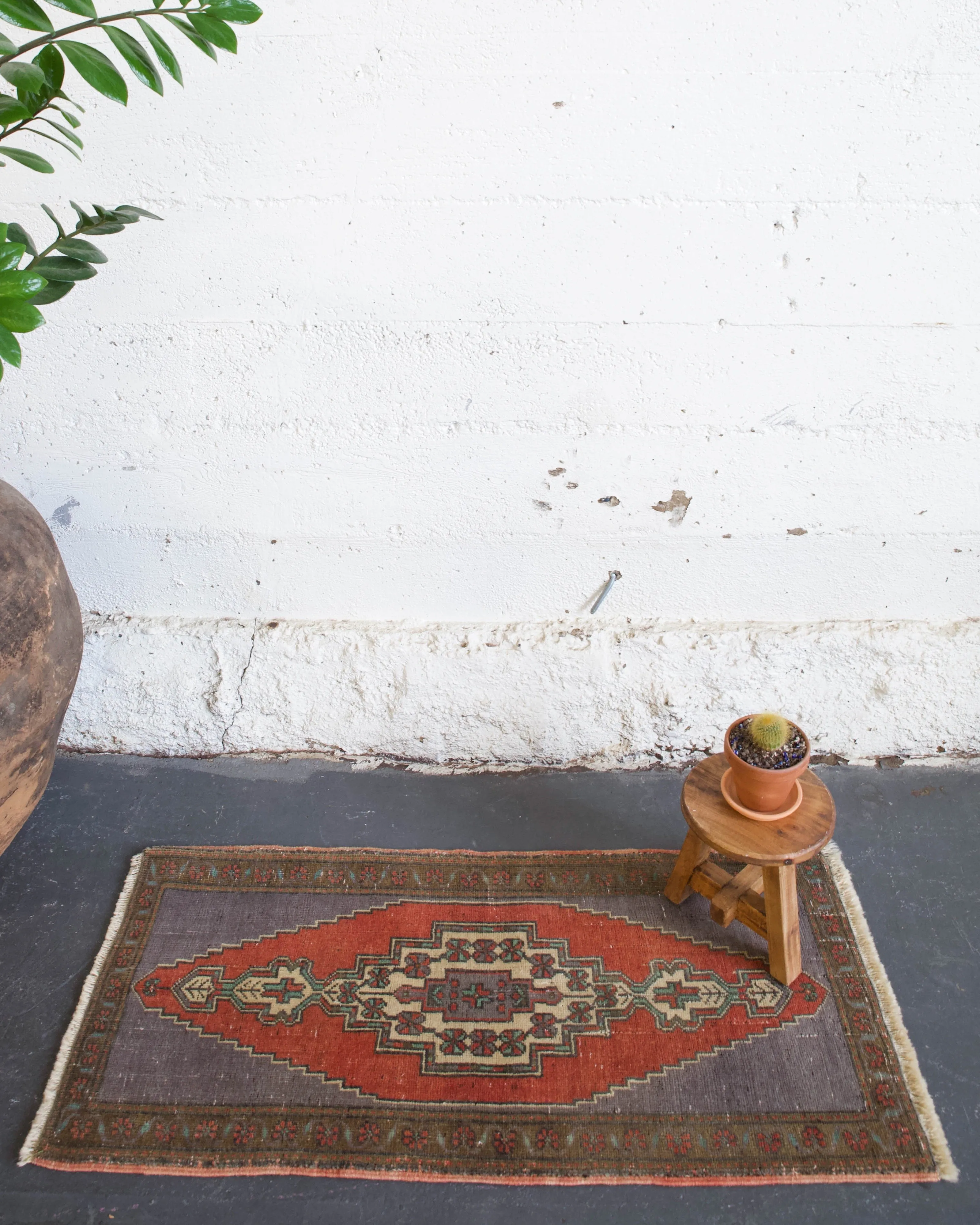 Vintage Mini Turkish Rug 1'9"x3'9"