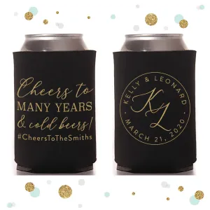 Wedding Can Cooler #138R - Cheers to Many Years