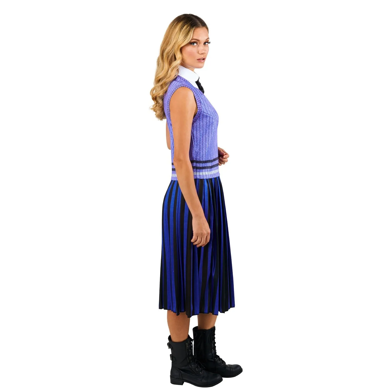 Wednesday Nevermore Blue Deluxe Costume (Netflix), Adult