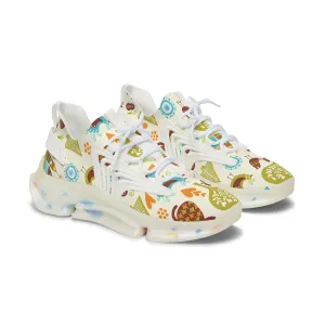 Whimsical Women's Mesh Sneakers - Colorful Nature Design for Active Lifestyles