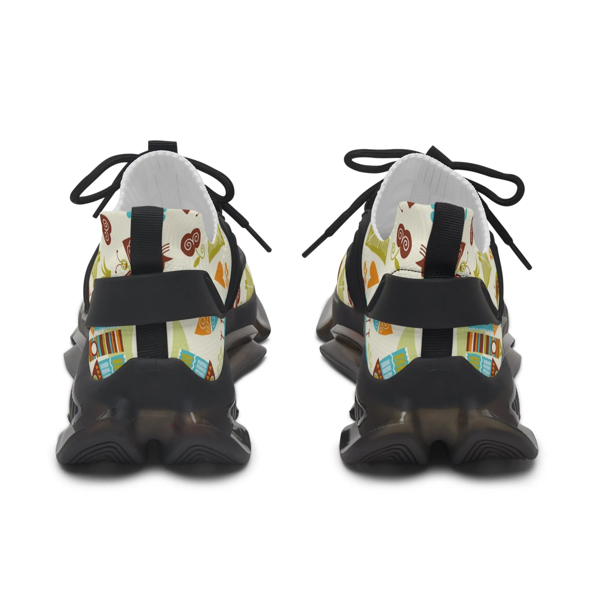 Whimsical Women's Mesh Sneakers - Colorful Nature Design for Active Lifestyles