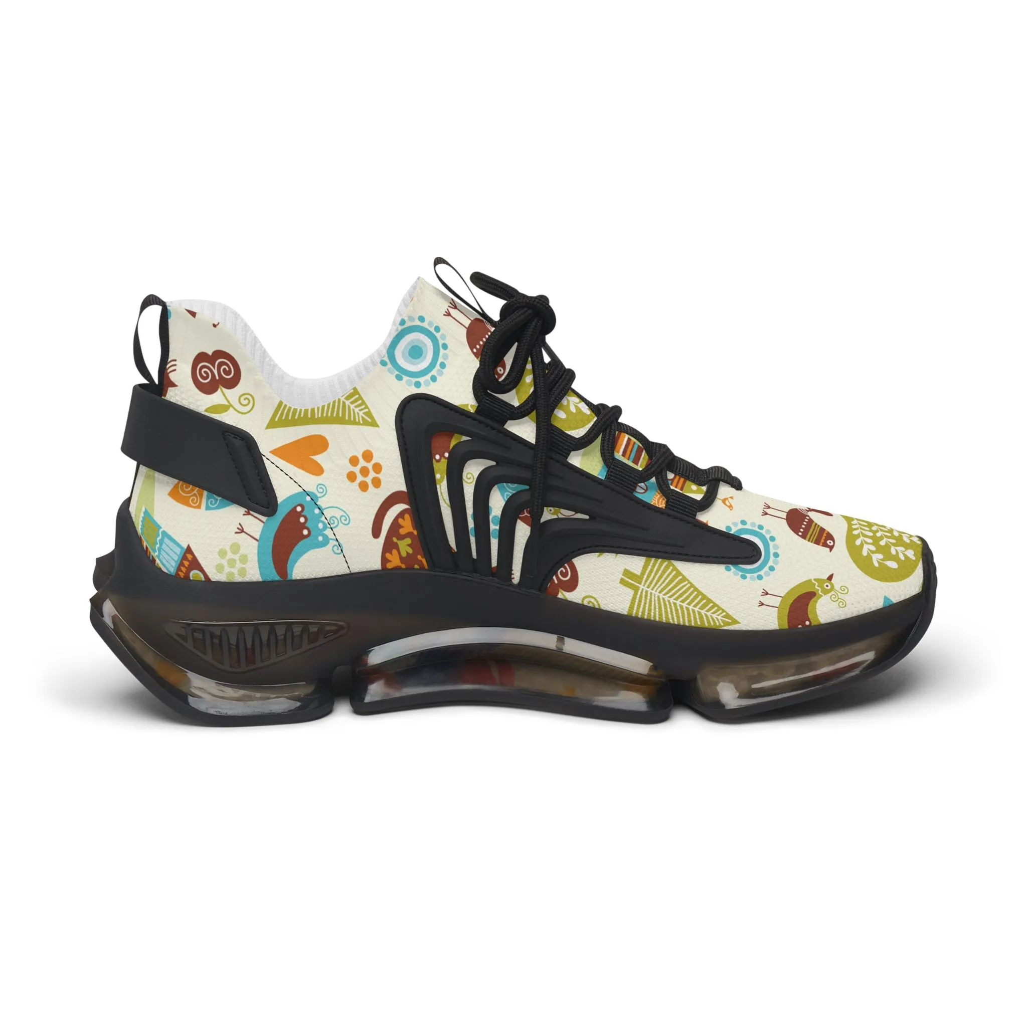 Whimsical Women's Mesh Sneakers - Colorful Nature Design for Active Lifestyles