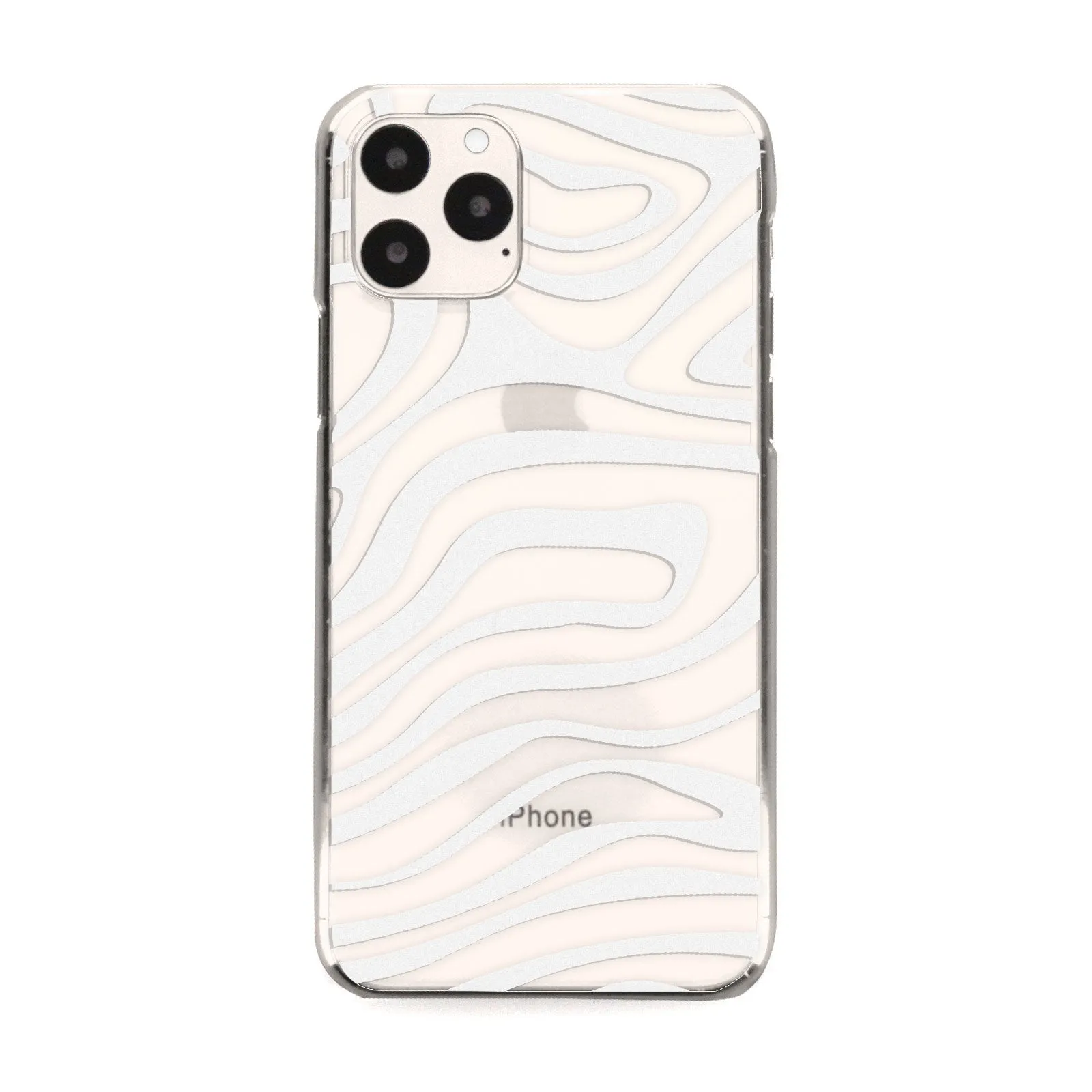White Wavy Swirl iPhone Case