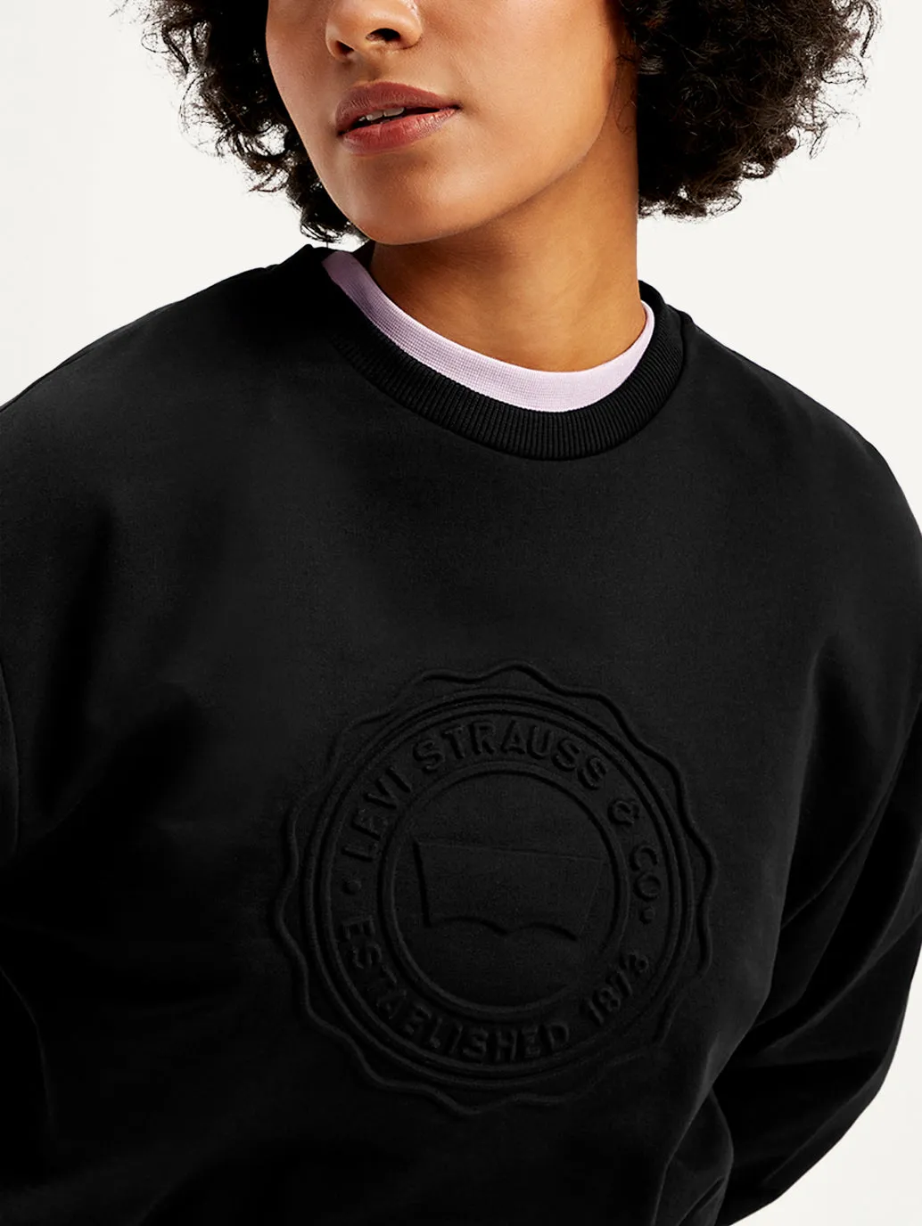 Women's Embossed Regular Fit Sweatshirt