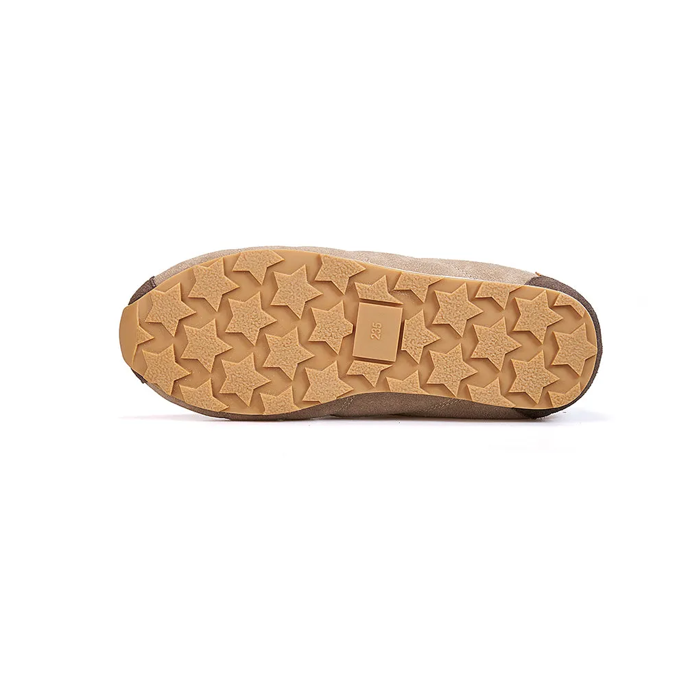 Women’s Lace-up Slip-on Cow Suede Tennis Sneaker-73132W