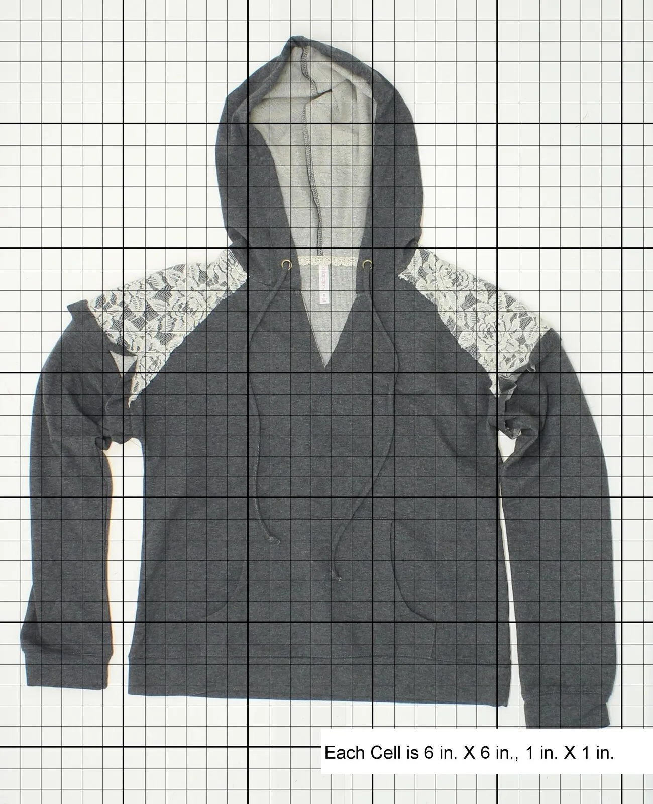 Xhilaration Women's V Neck Ruffle Sleeve Hooded Sweatshirt
