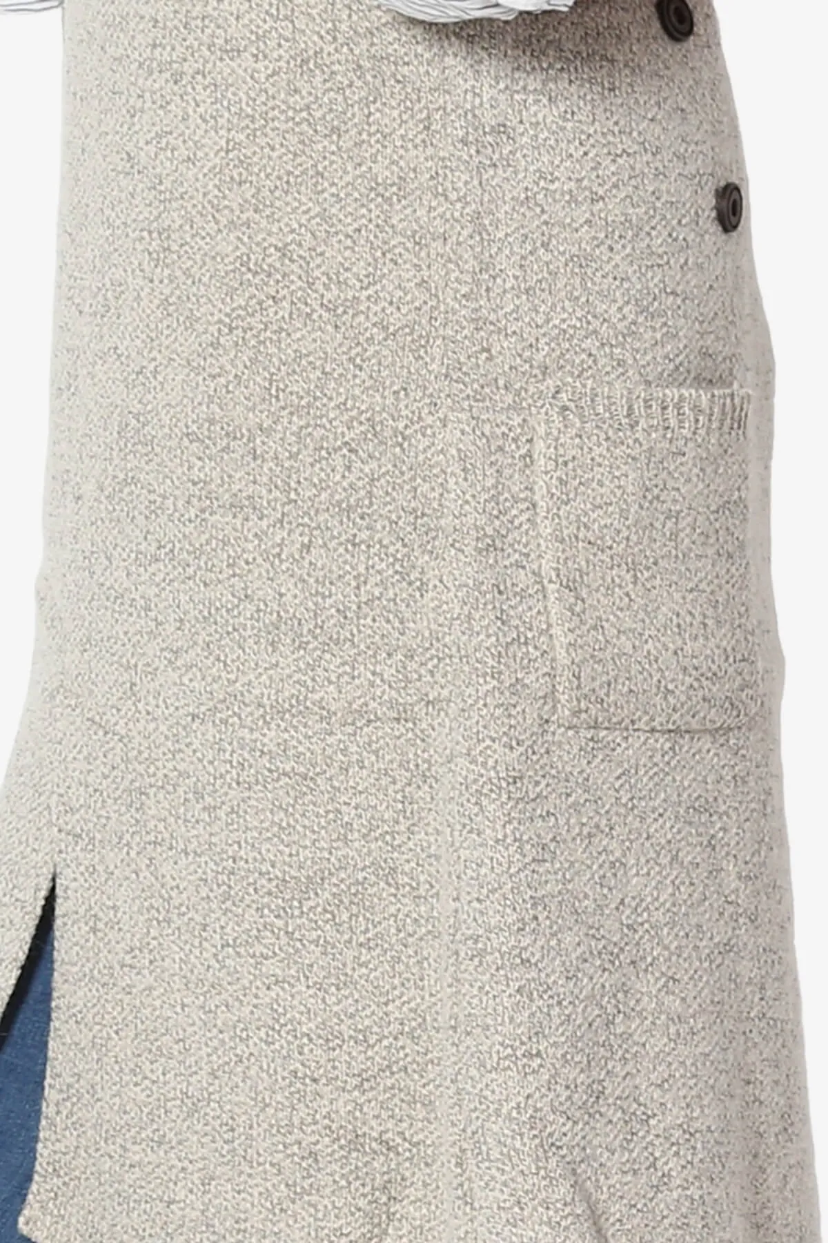 Yaro Sweater Knit Long Vest Gilet