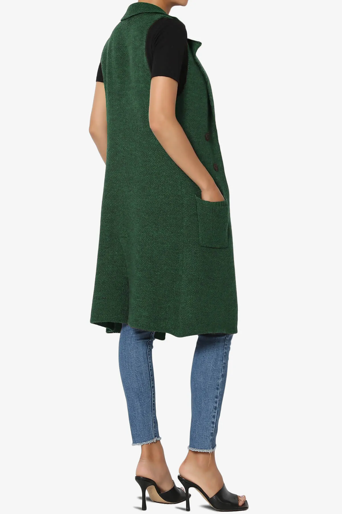 Yaro Sweater Knit Long Vest Gilet