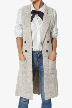 Yaro Sweater Knit Long Vest Gilet