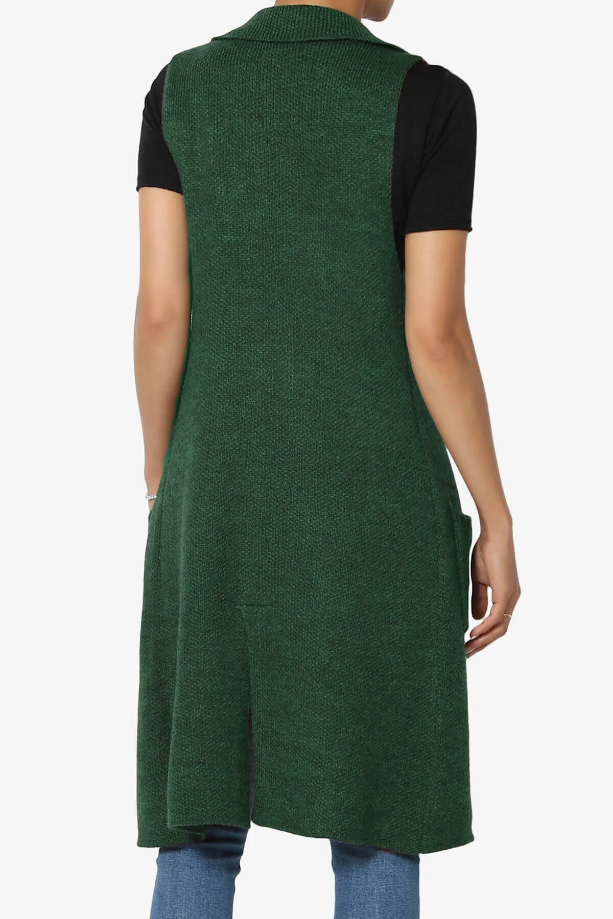 Yaro Sweater Knit Long Vest Gilet