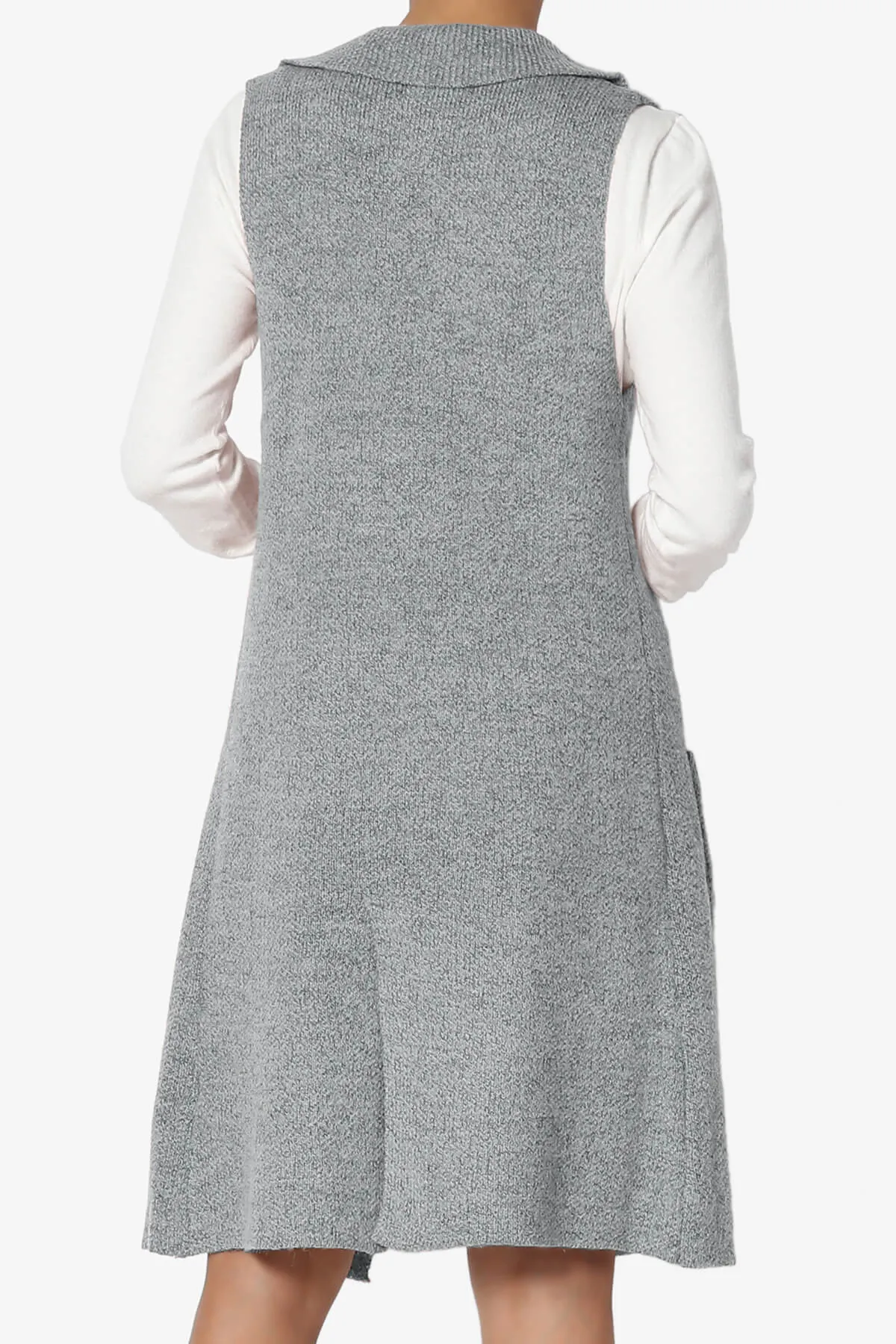Yaro Sweater Knit Long Vest Gilet
