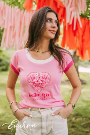 Zeta Tau Alpha Seek The Noblest Coquette Ringer Tee